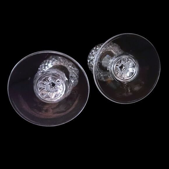 Cristal D Arques Longchamp Champagne Flutes Pair Diamax Crystal Clear France - Picture 9 of 16